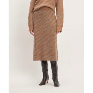 Everlane The Alpaca Tiger Jacquard Pencil Skirt Size Small